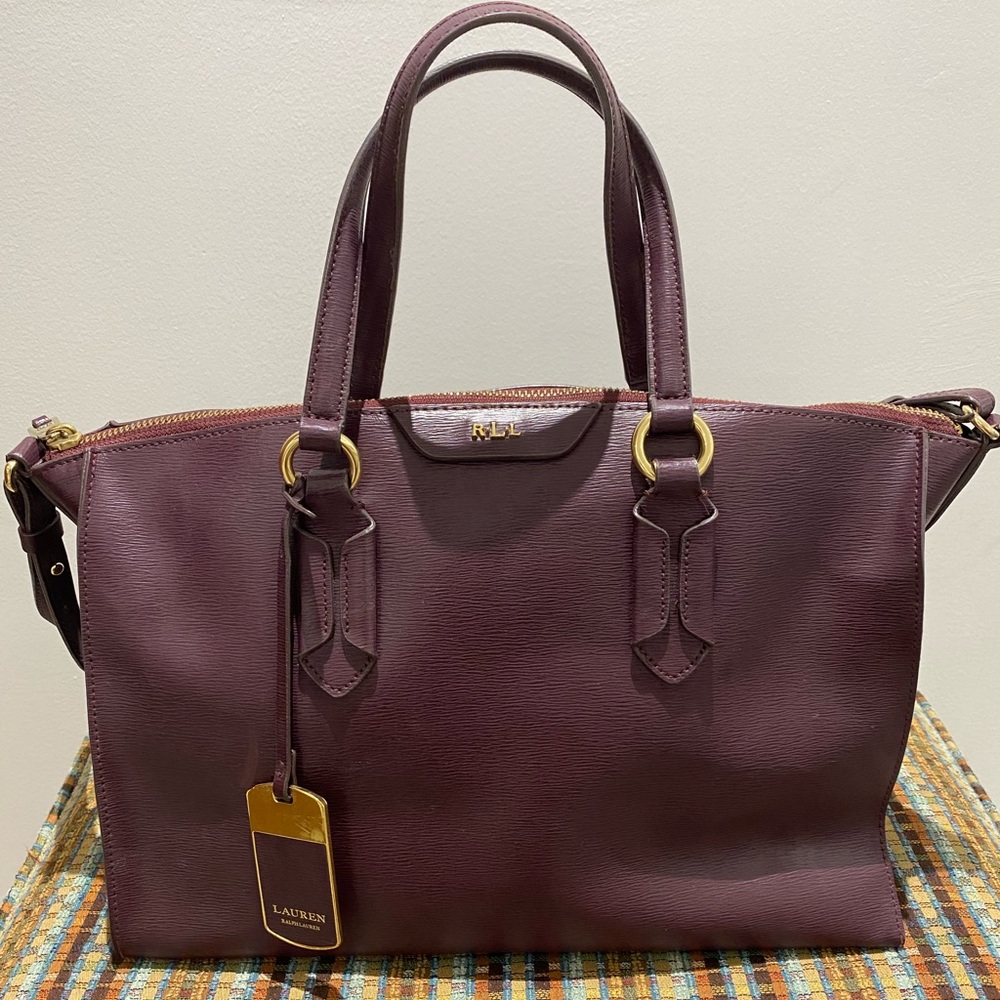 Lauren Ralph Lauren Satchel Bag (Maroon)